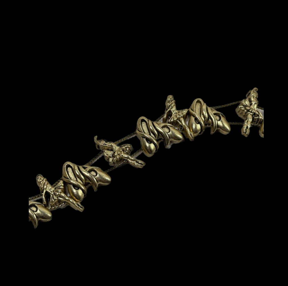 Vintage Gold Ballerina Slider Bracelet