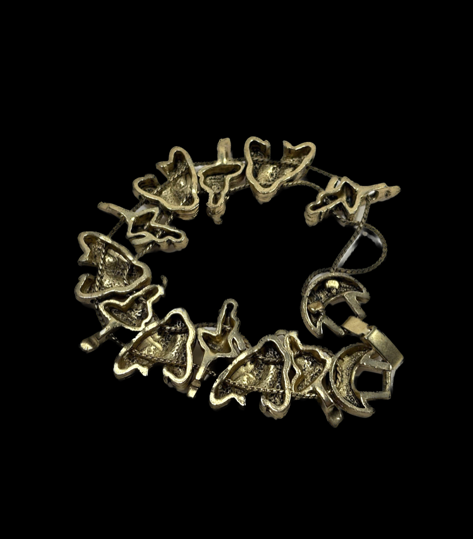 Vintage Gold Ballerina Slider Bracelet