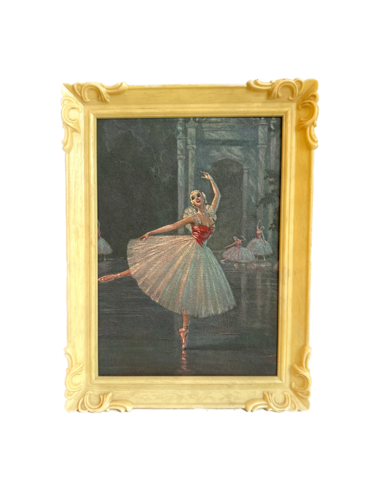Vintage Ballerina Framed Print