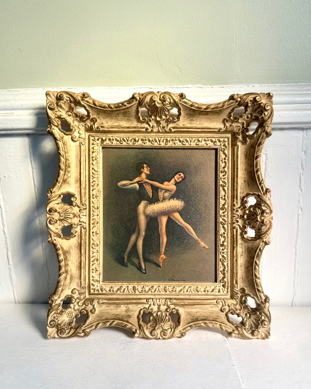 Vintage Ballerina Framed Print