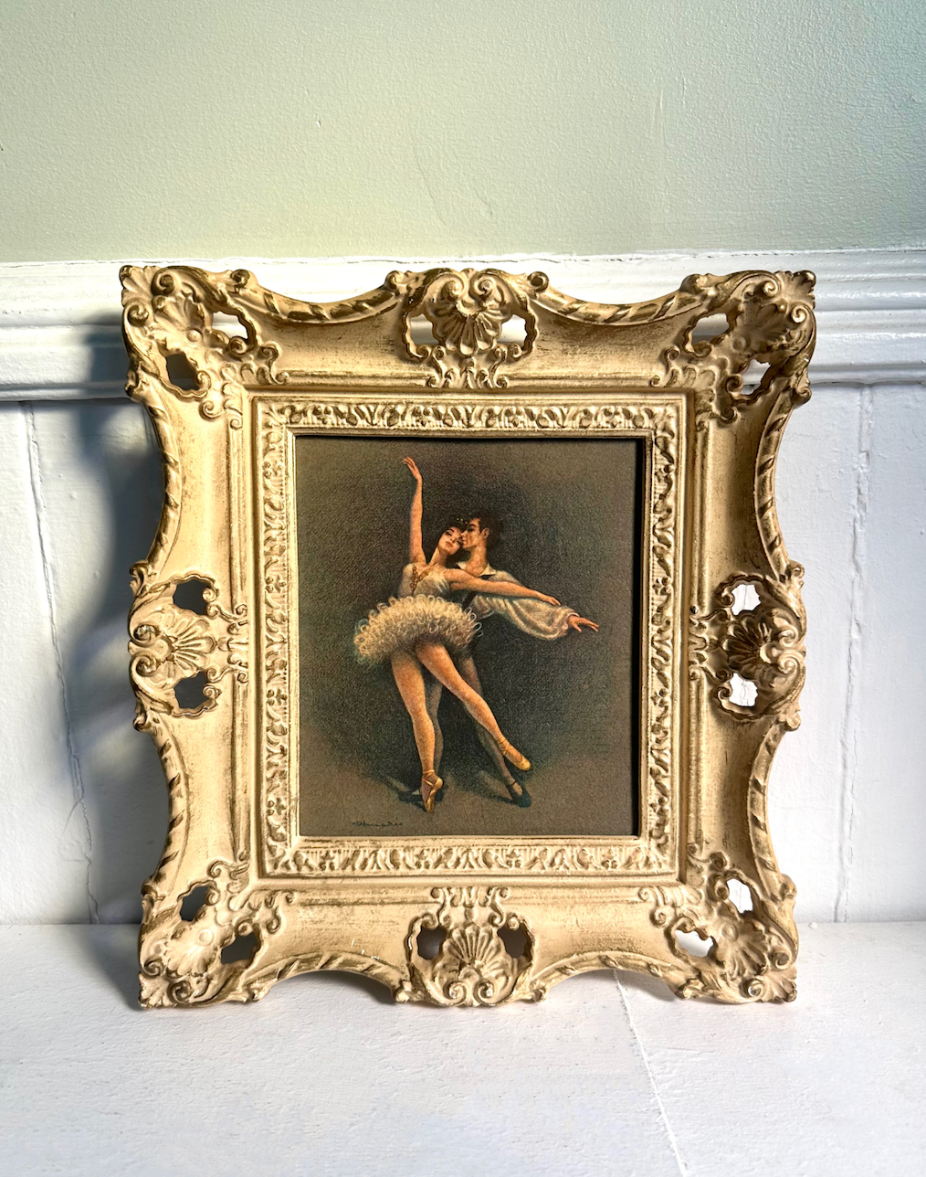 Vintage Ballerina Framed Print
