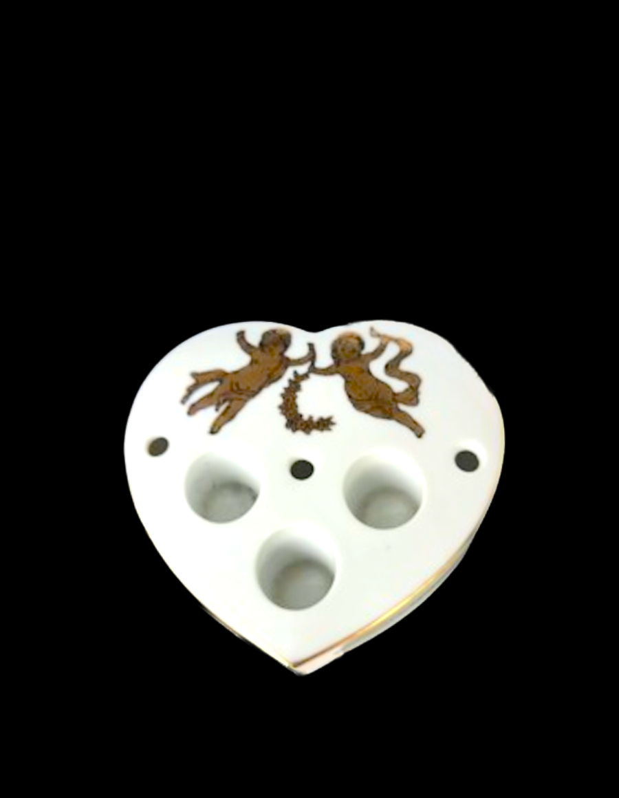Vintage Heart Cherub Lipstick Holder