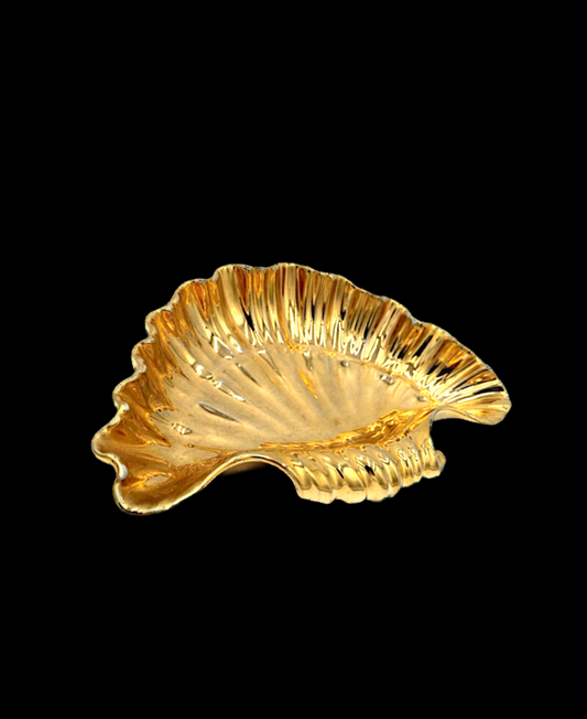 Vintage Gold Shell Dish