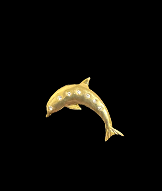 Vintage Gold Dolphin Pin