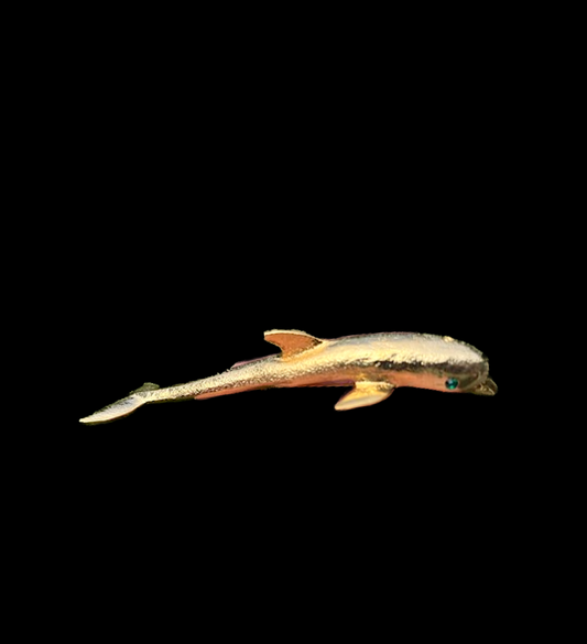 Vintage Large Gold Dolphin Pin