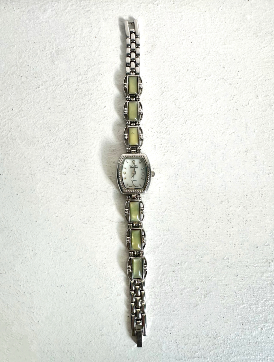 Vintage Green Stone Watch