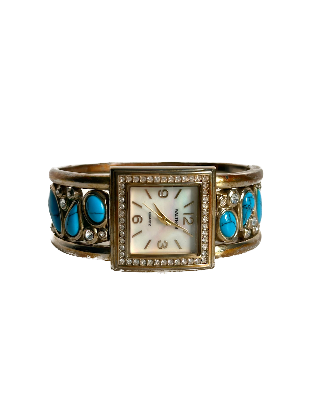 Vintage Turquoise & Crystal Watch
