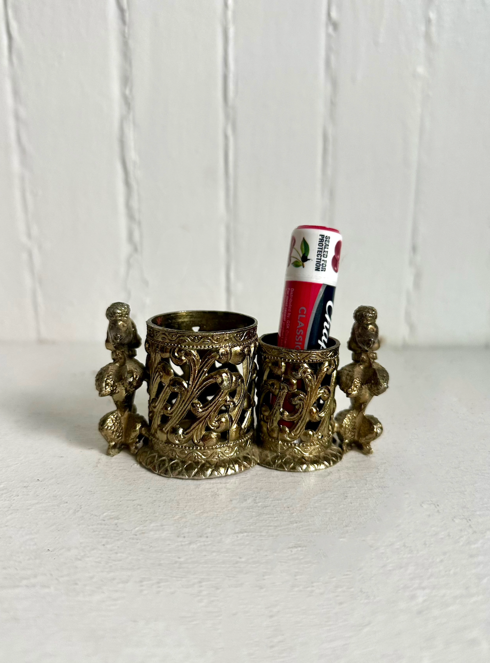 Vintage Poodle Dog Lipstick Holder