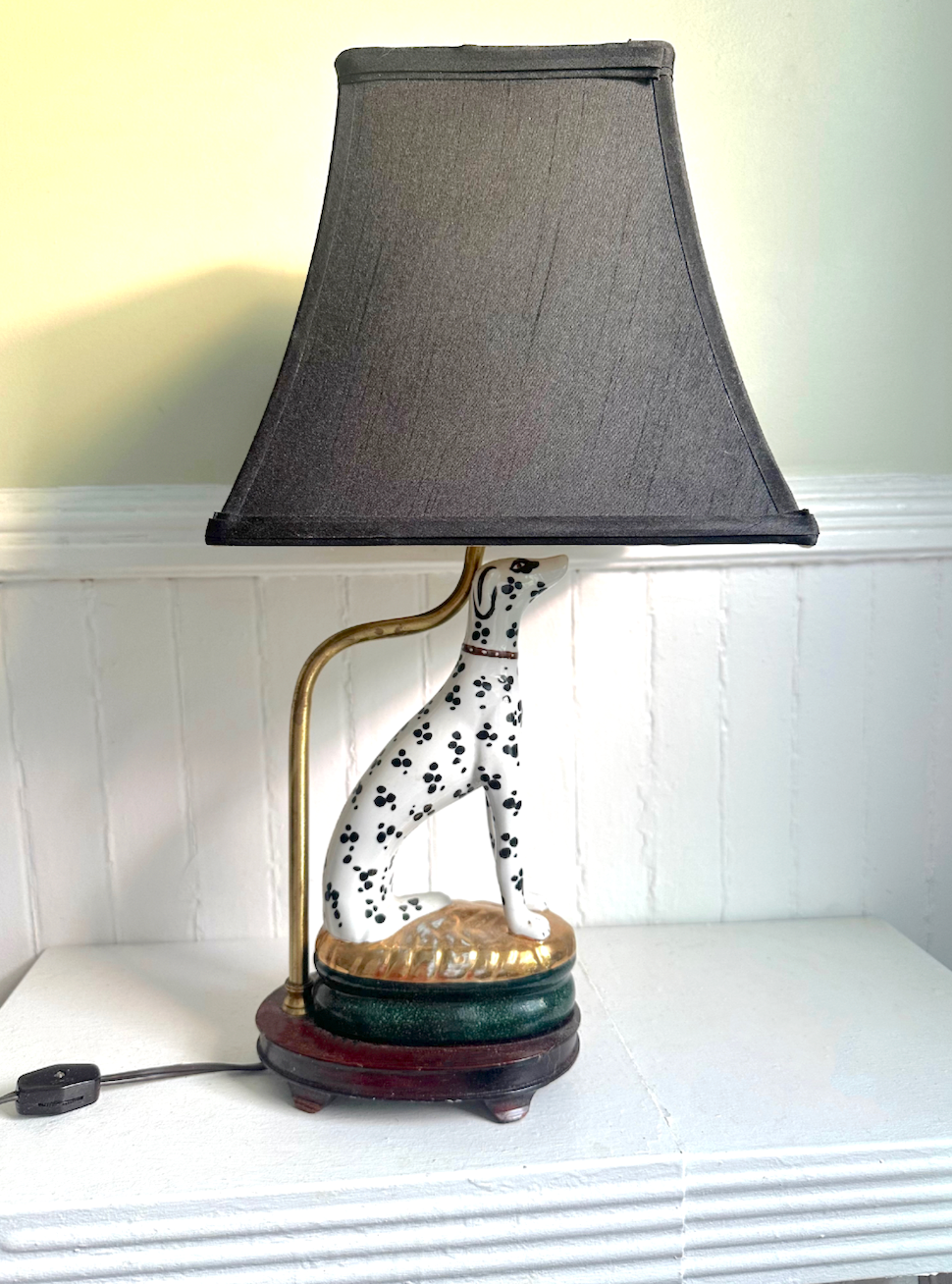 Vintage Dalmation Dog Lamp