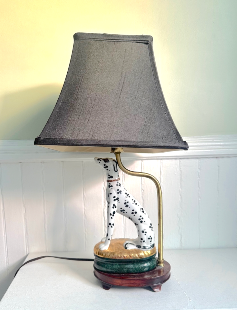 Vintage Dalmation Dog Lamp