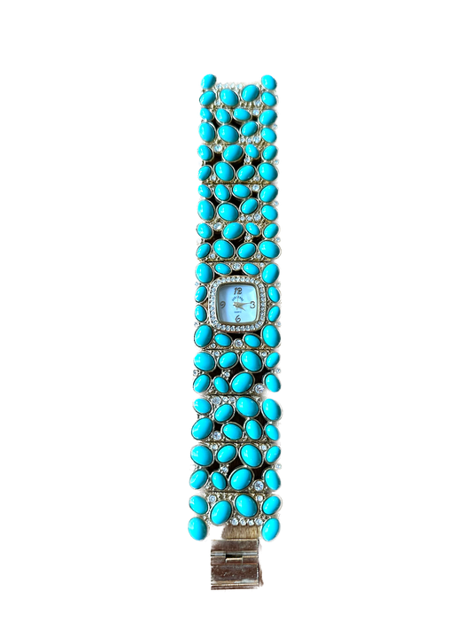 Vintage Turquoise Crystal Watch