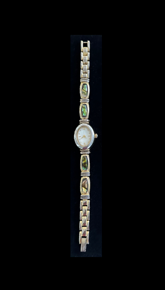 Vintage Green Multicolor Stone Watch