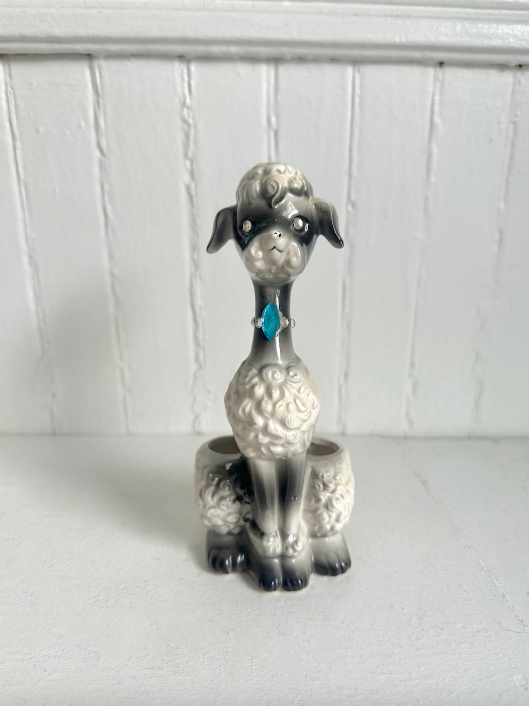 Vintage Midcentury Poodle Dog Lipstick Holder