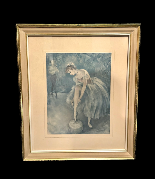 Vintage Large Ballerina Framed Print