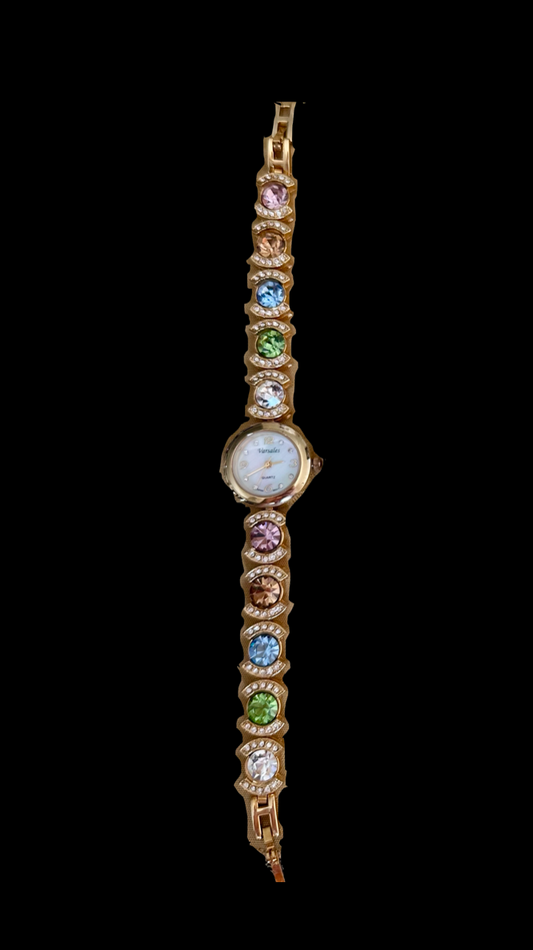 Vintage Multicolor Crystal Watch