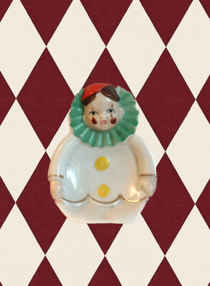 Vintage Pierrot Clown Mini Ashtray