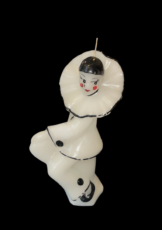 Vintage Large Pierrot Clown Candle