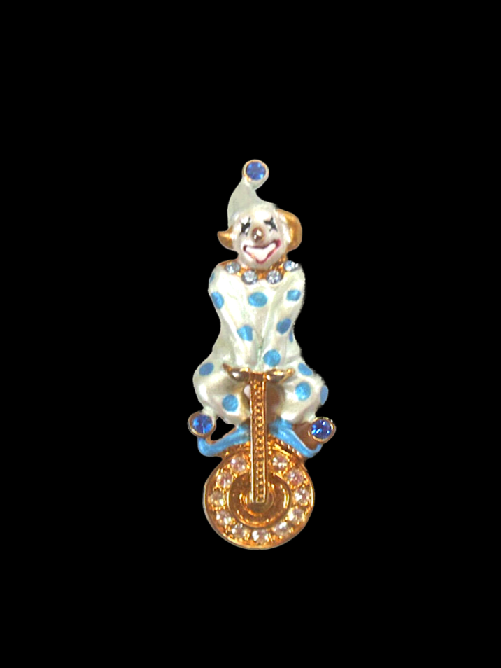 Vintage Clown on Unicycle Pin