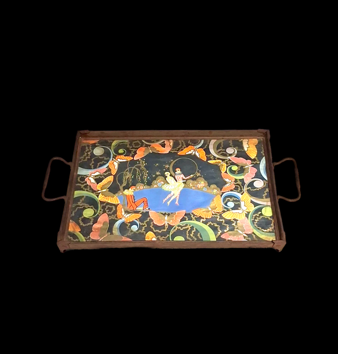 Vintage Art Deco Pierrot Vanity Tray