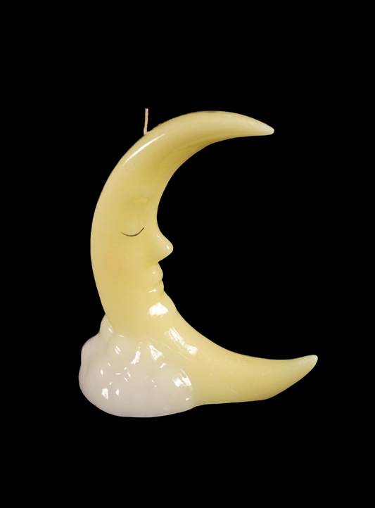 Vintage Crescent Moon Candle