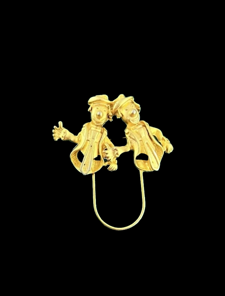 Vintage Gold Clown Pin