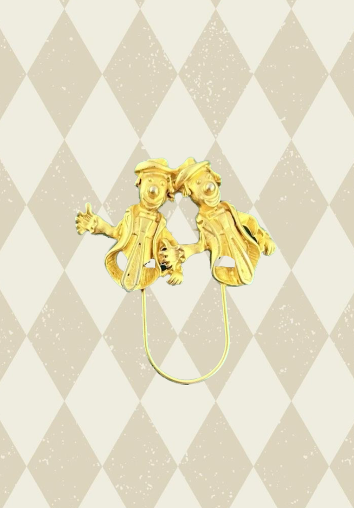 Vintage Gold Clown Pin