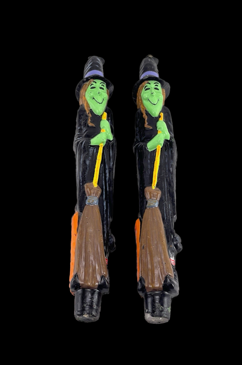 Vintage Halloween Witch Taper Candles