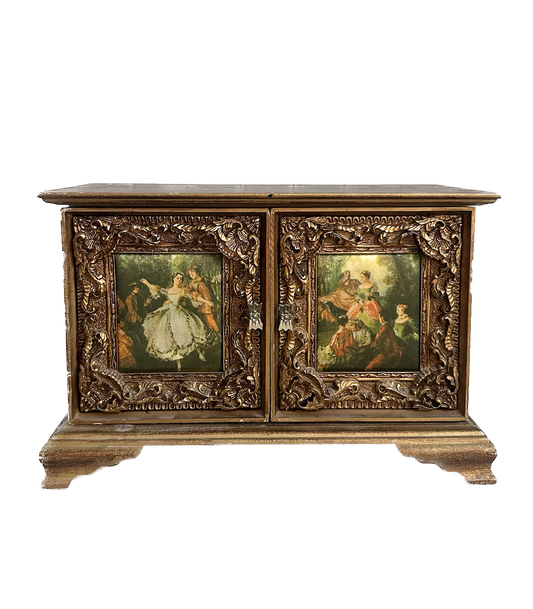 Vintage Wood Jewelry Box