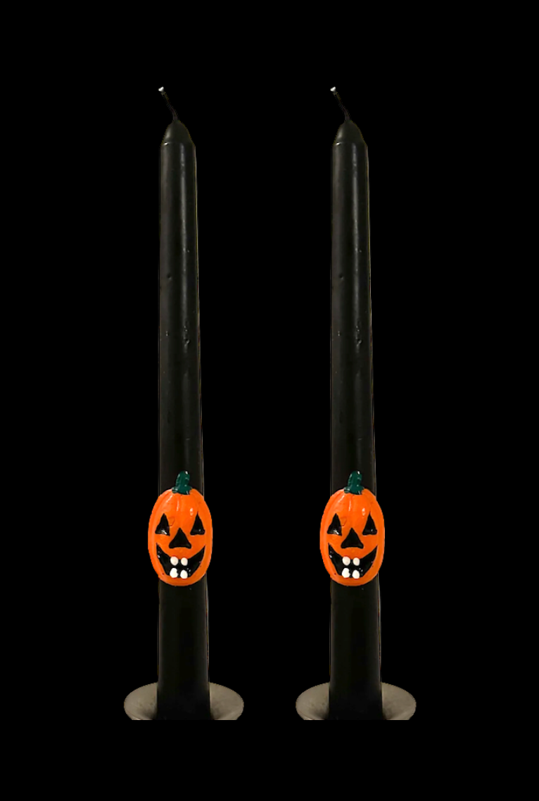 Vintage Halloween Jack-O-Lantern Taper Candles