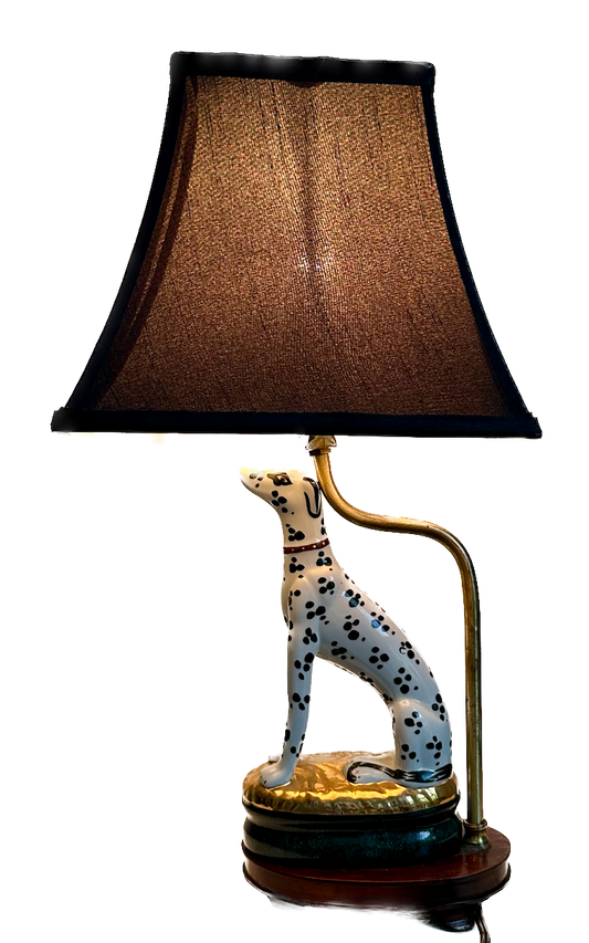 Vintage Dalmatian Dog Lamp