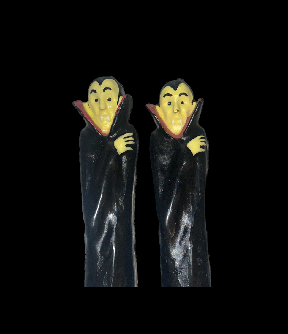 Vintage Halloween Vampire Taper Candles