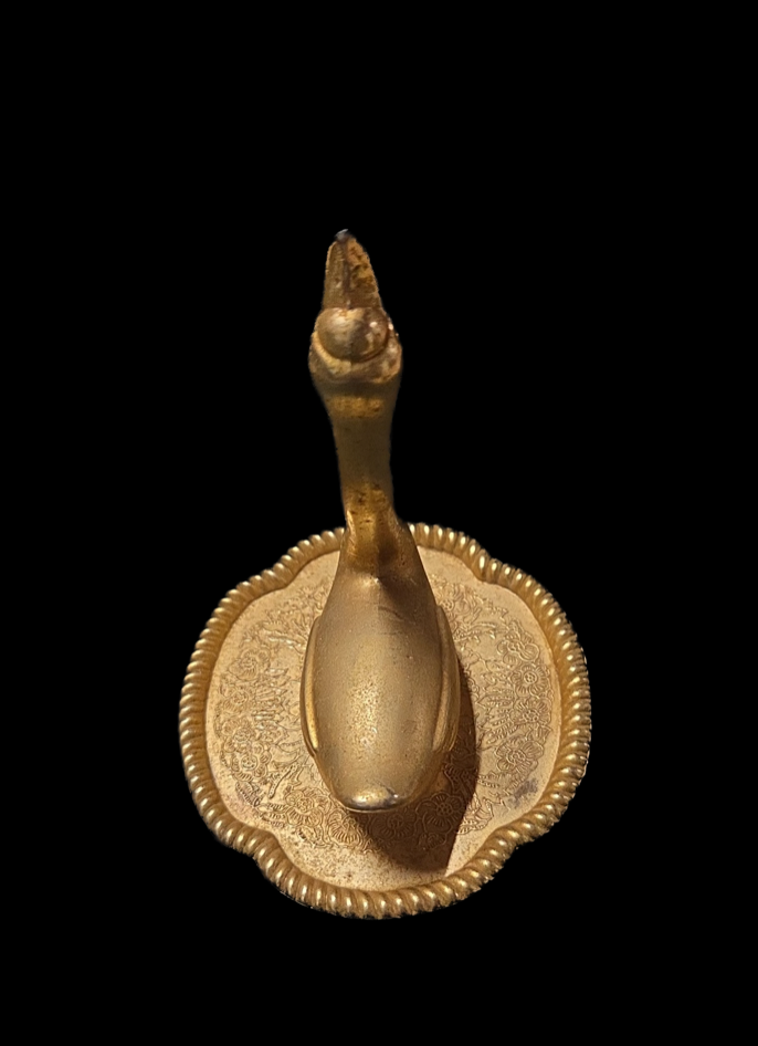 Vintage Brass Swan Ring Holder