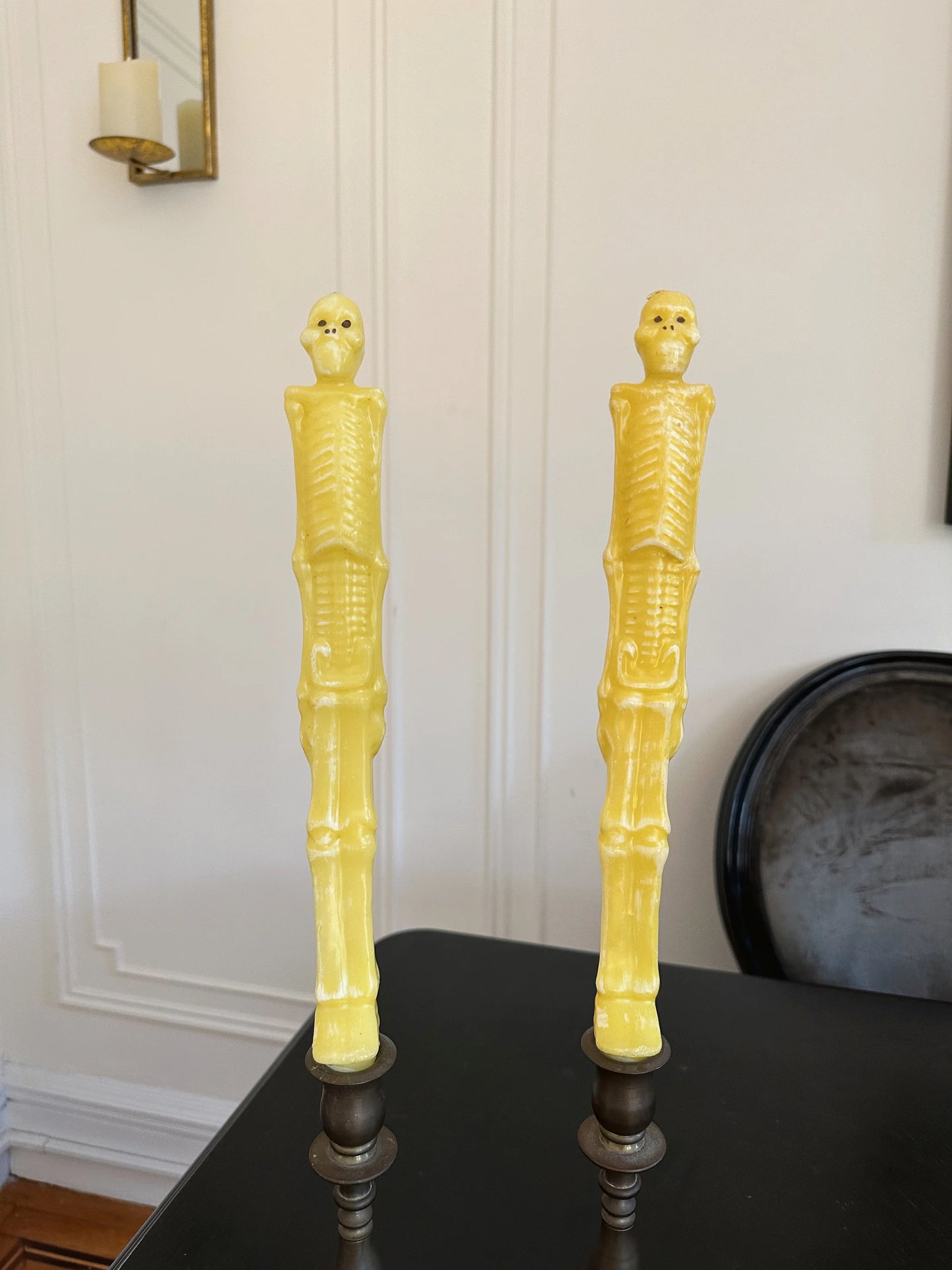 Vintage Skeleton Taper Candles