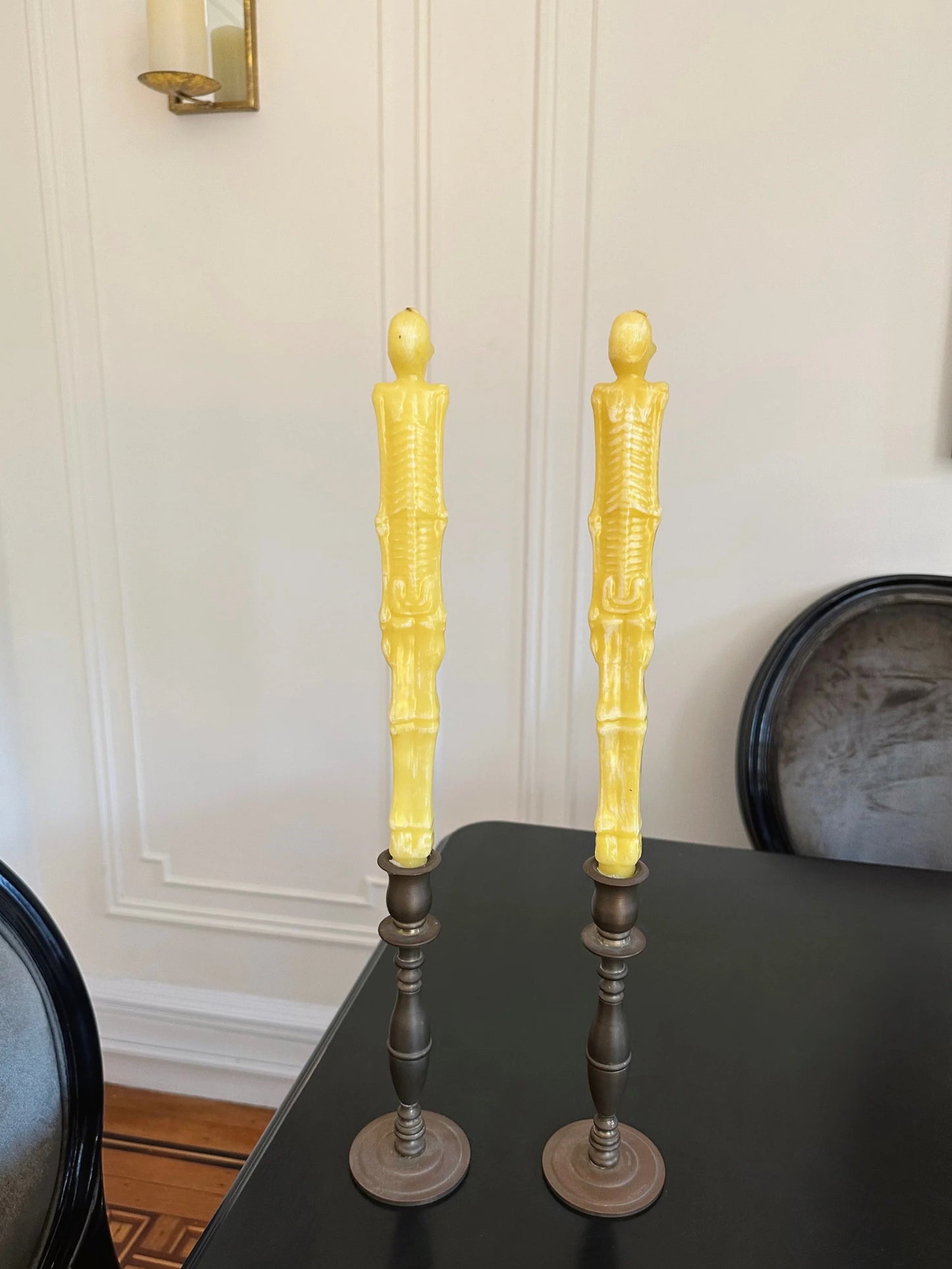 Vintage Skeleton Taper Candles