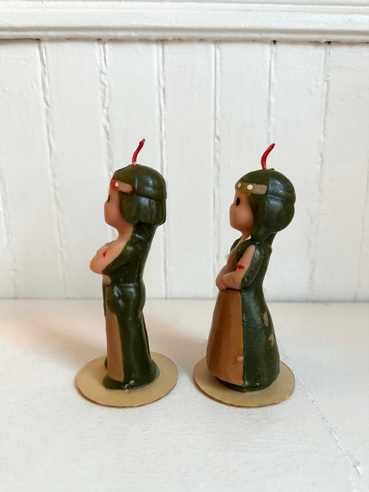 Vintage Gurley Thanksgiving Native American Candles