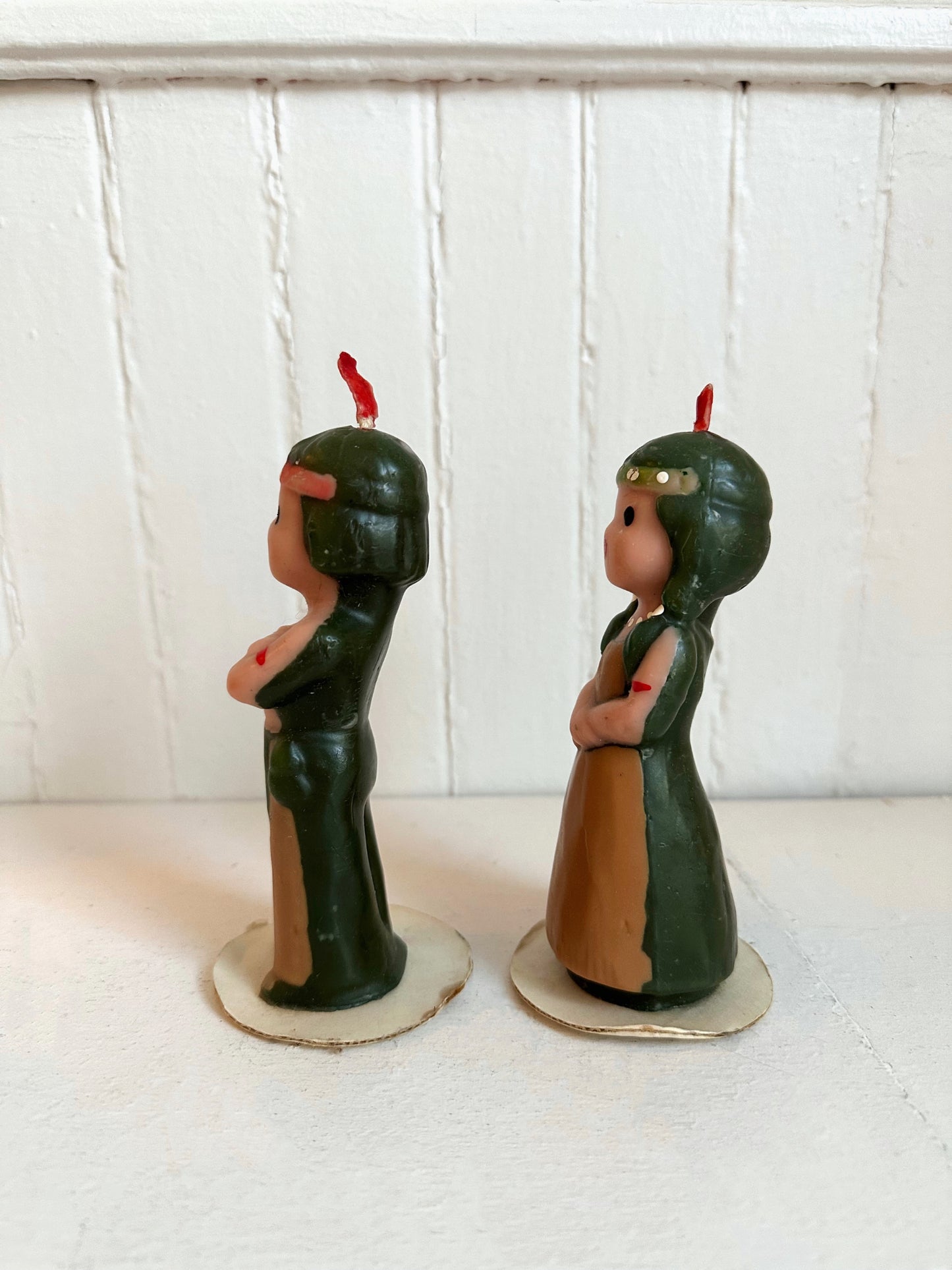 Vintage Gurley Thanksgiving Native American Candles