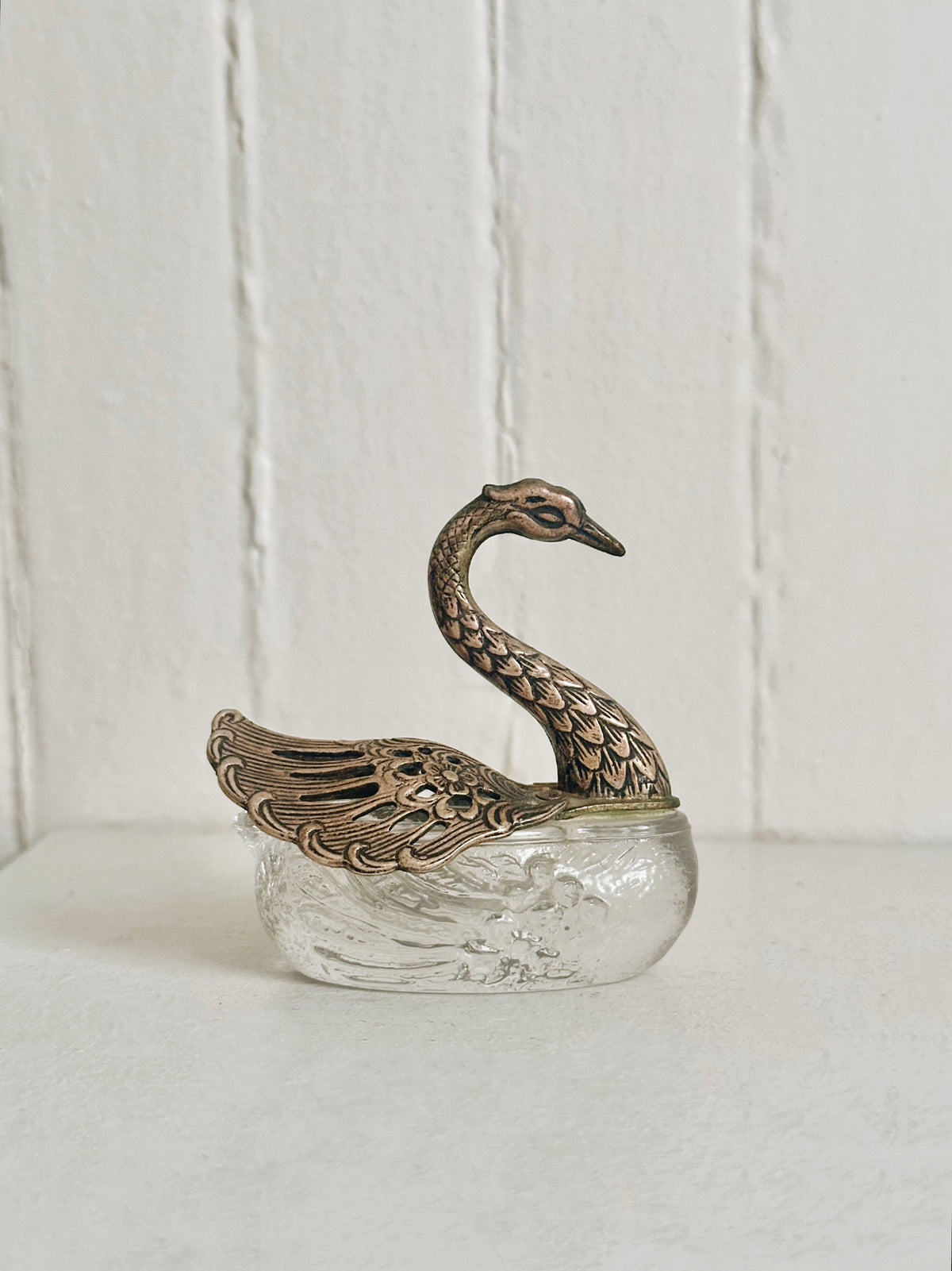 Vintage Swan Trinket Ring Dish