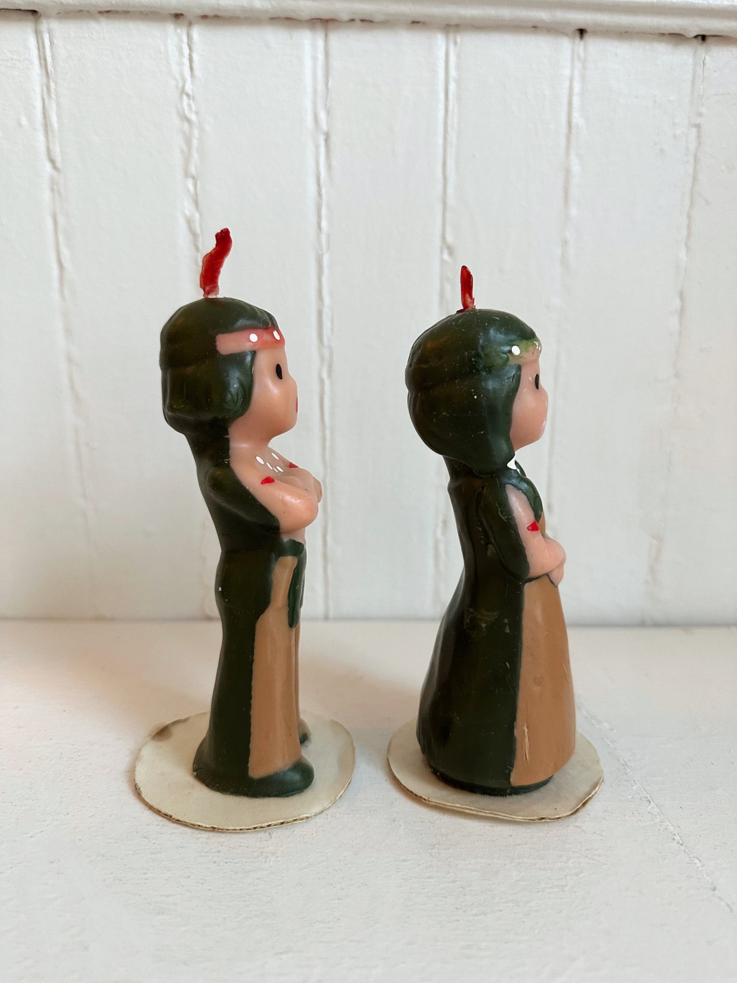 Vintage Gurley Thanksgiving Native American Candles