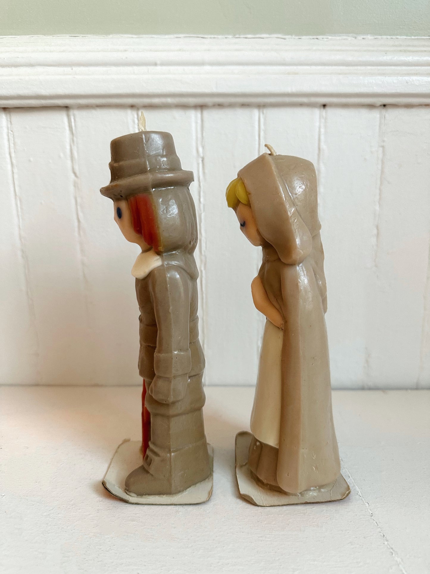 Vintage Gurley Large Thanksgiving Pilgrim Candles