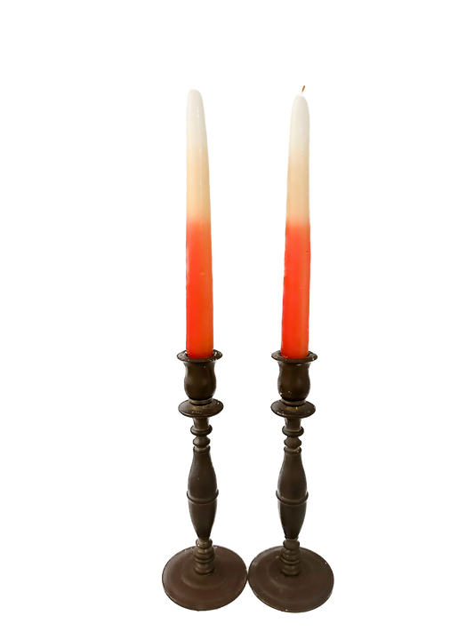 Vintage Candy Corn Taper Candles