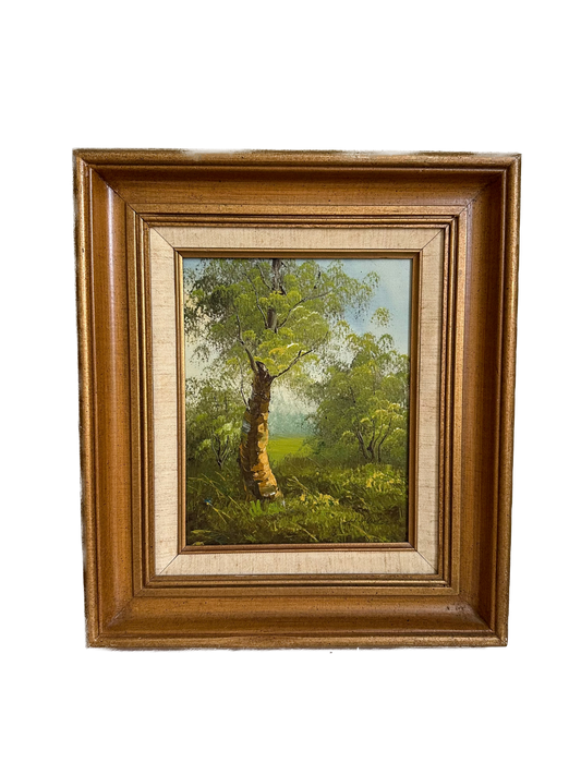 Vintage Wood Framed Original Oil Painting
