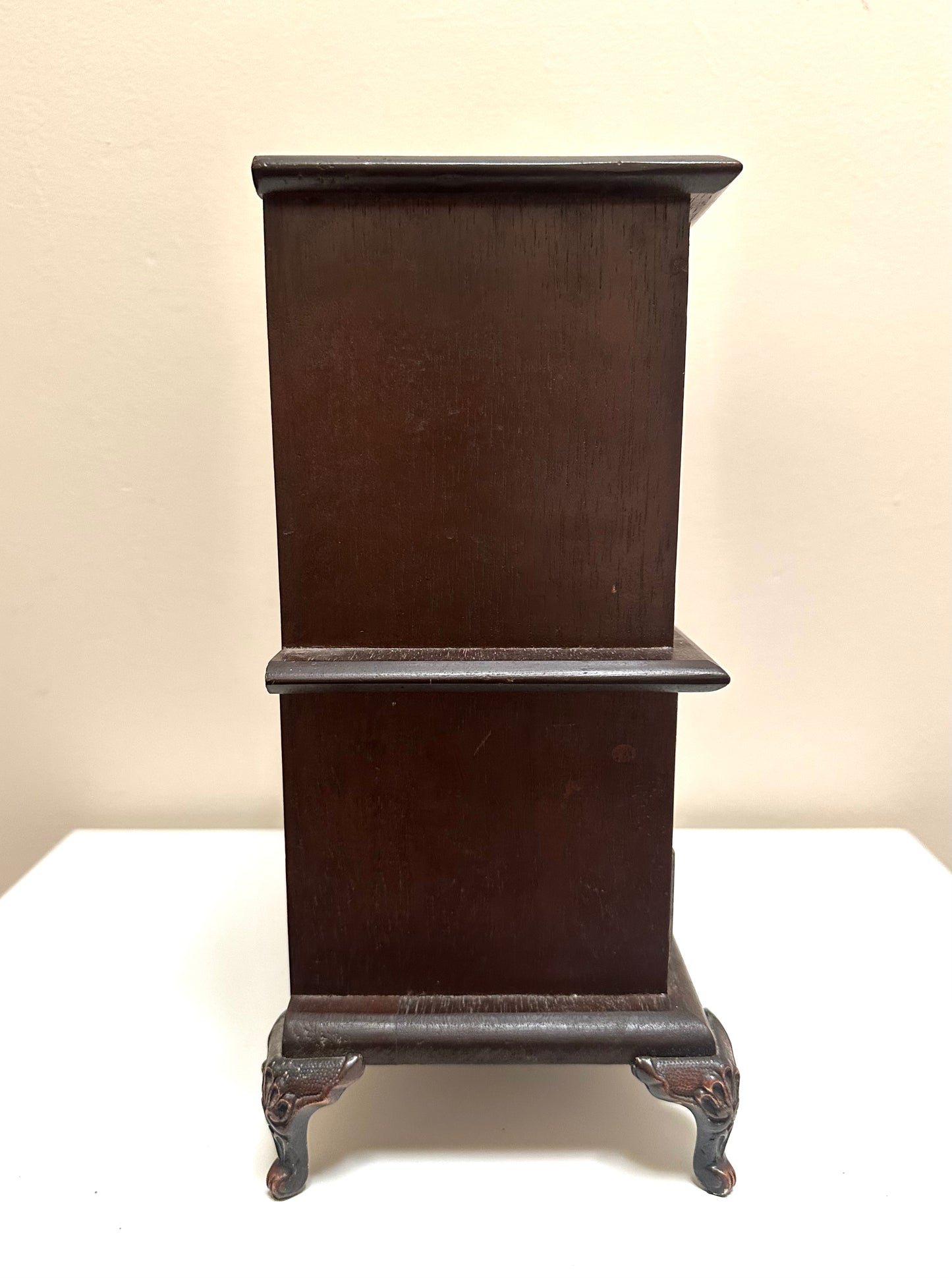 Vintage Footed Dresser Furniture Jewelry Box