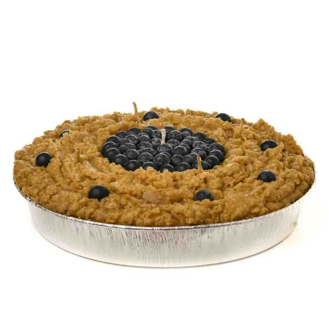 Large Holiday Blueberry Pie Candle