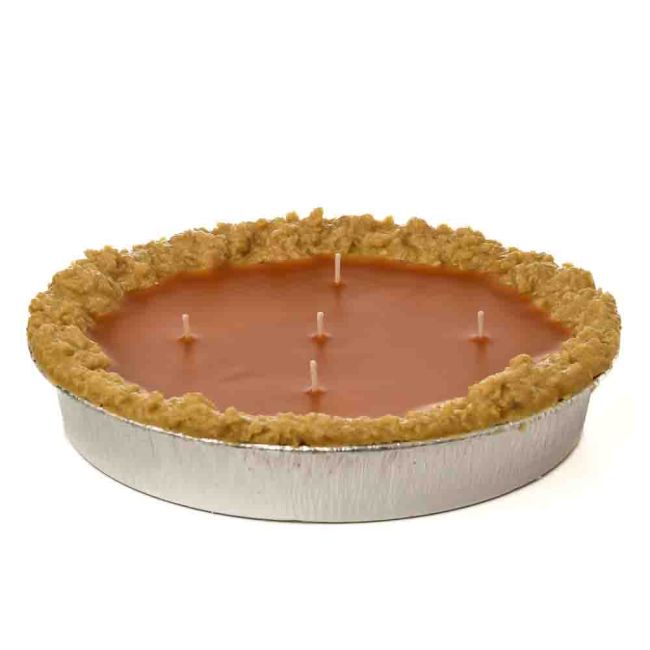 Large Holiday Pumpkin Pie Candle