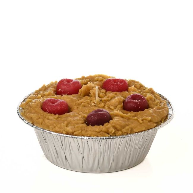 Small Holiday Cherry Pie Candle