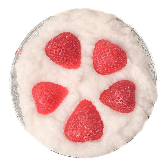 Small Holiday Strawberry Pie Candle