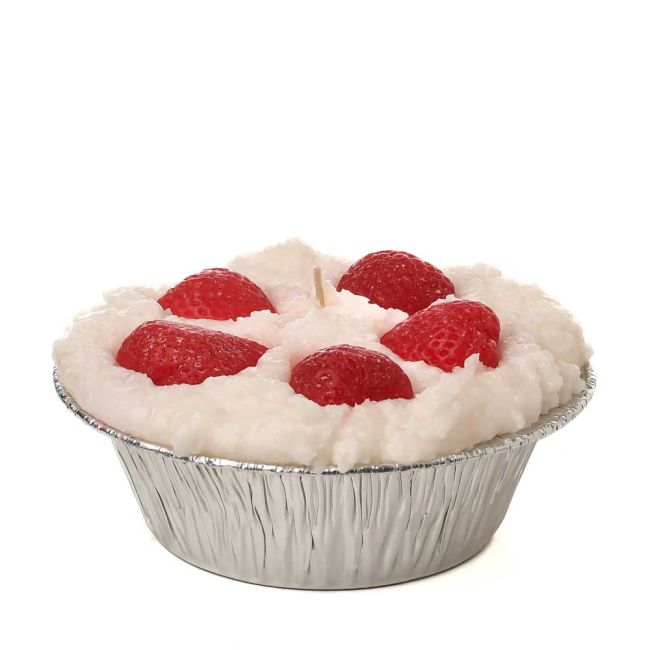 Small Holiday Strawberry Pie Candle