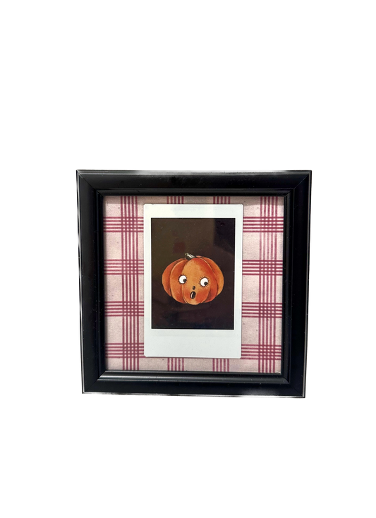 Framed Vintage Pumpkin Polaroid