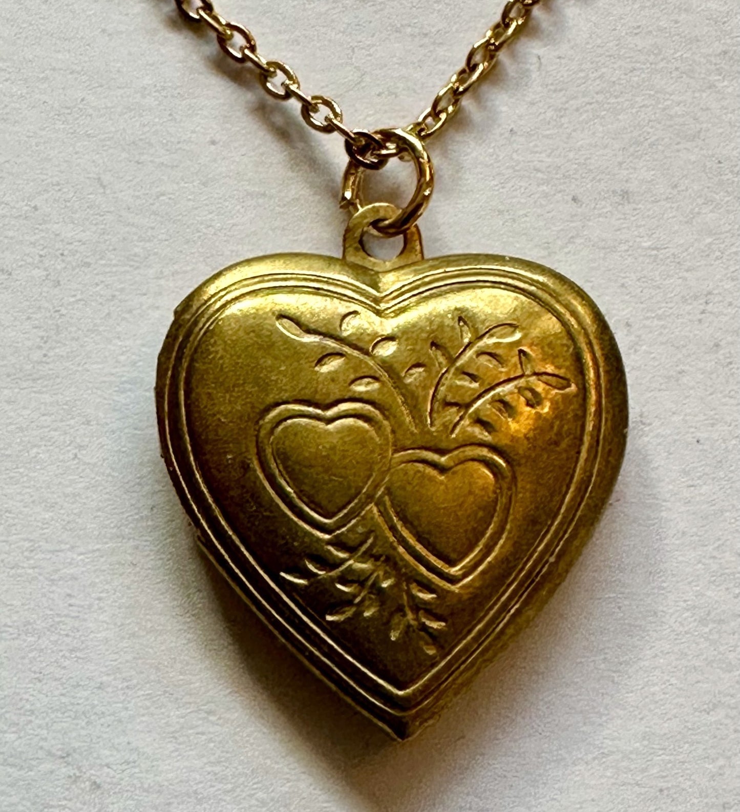 Vintage Gold Locket Necklace