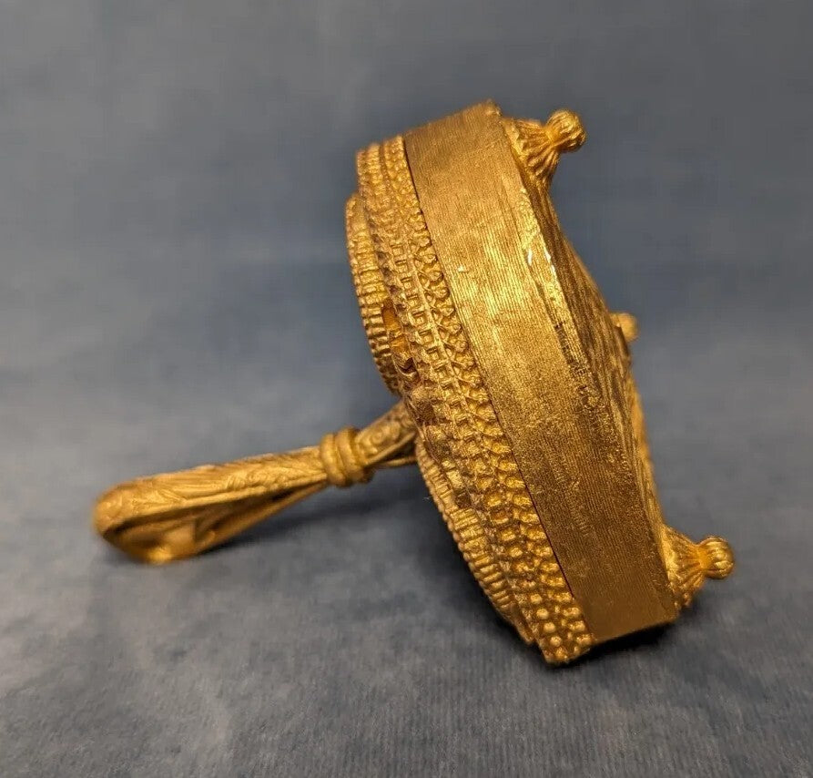 Vintage Gold Heart Lipstick Holder